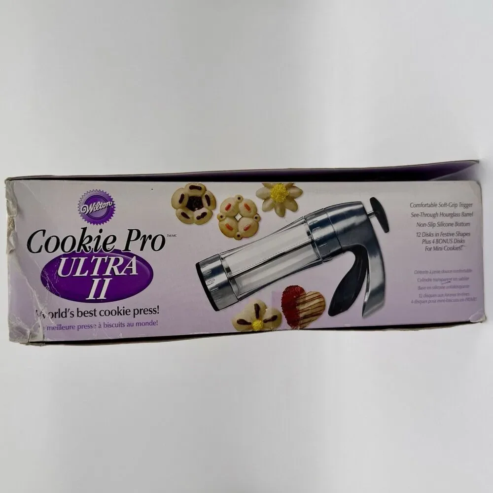 WILTON Cookie Pro Ultra II Cookie Press with 16 Disk Complete 2006 NEW - READ